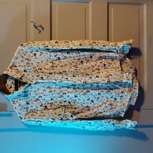 Zara White Cotton Floral Shirt